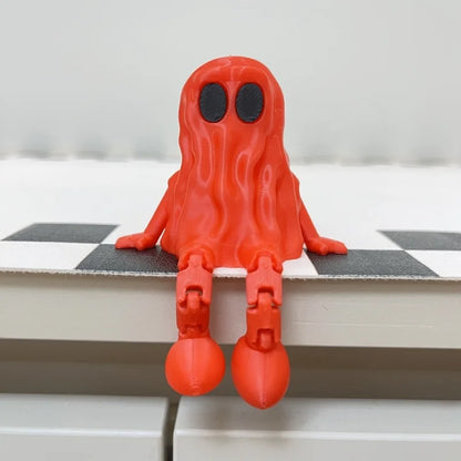 3D Printed Halloween Ghost Ornament - Movable Fidget Toy - Bascora