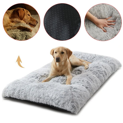 Thick Soft Pet Bed Mat - Square Plush Cushion for Dogs & Cats