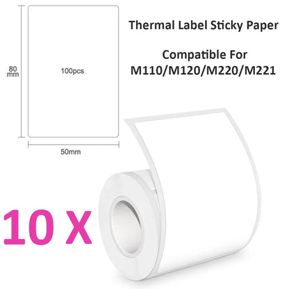 Circle Thermal Paper Stickers - Printer Compatible Labels - Bascora