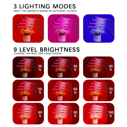 USB 5V LED Grow Light Bulb - Full Spectrum 10W-40W Phyto Lamp - Bascora
