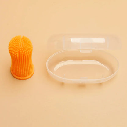 Pet Finger Toothbrush - Silicone Bristles for Cats & Dogs - Bascora