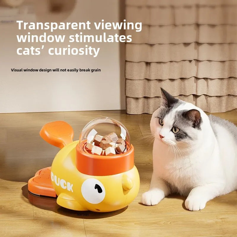 Pet Snack Feeder - Cartoon Duck Design Training Dispenser