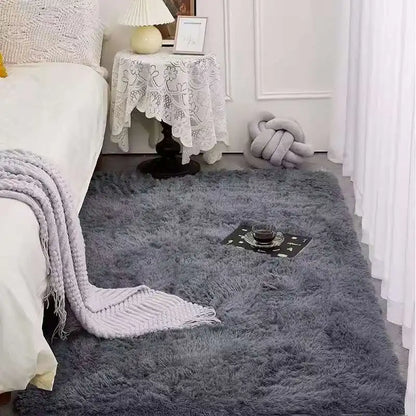 Tie-Dye Fluffy Carpets - Warm Plush Floor Mats for Kids - Bascora