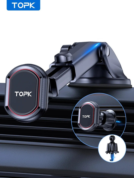 Car Phone Holder - Magnetic Phone Car Mount for Dashboard or Windscreen