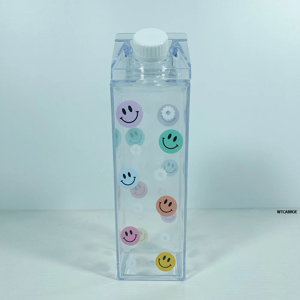 Bouteille d'eau en carton de lait - Gobelet portable transparent