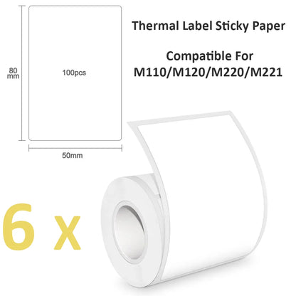 Circle Thermal Paper Stickers - Printer Compatible Labels - Bascora