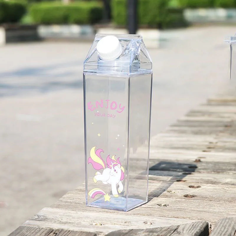 Bouteille d'eau en carton de lait - Gobelet portable transparent