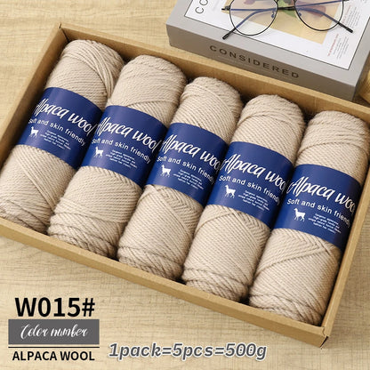 500g Coarse Hand-Weaving Alpaca Wool Yarn