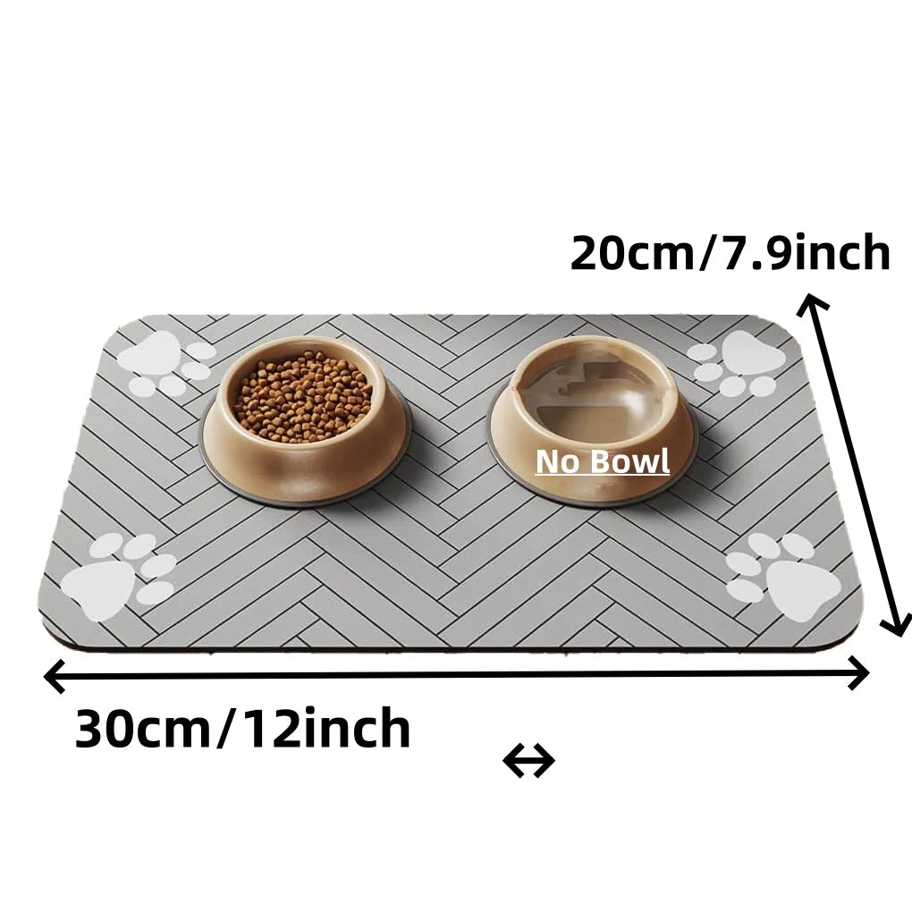Tapis d'alimentation pour animaux de compagnie - Set de table absorbant et imperméable pour gamelles de nourriture et d'eau
