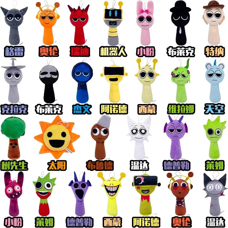 Cartoon Plush Toys - Stuffed Animal Doll Set for Kids