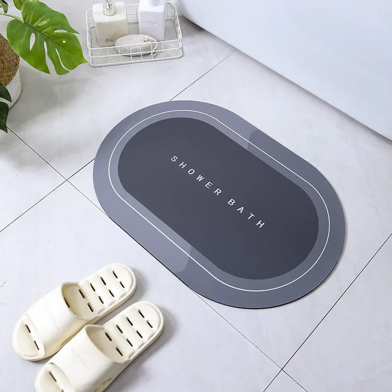 Premium Diatomite Stone Bath Mat - 3.5MM Thick Super Absorbent