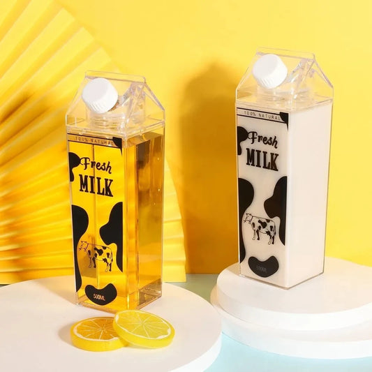 Bouteille d'eau en carton de lait - Gobelet portable transparent