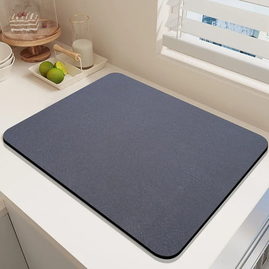 Diatomaceous Earth Kitchen Placemat - Premium Absorbent Drying Pad