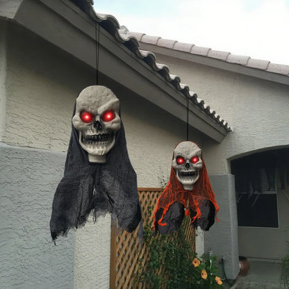 Halloween Hanging Skull Skeleton - Ghost Ornament Horror Props - Bascora