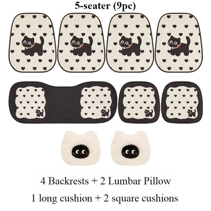 Coussin de siège auto en maille nid d'abeille pour chaton mignon