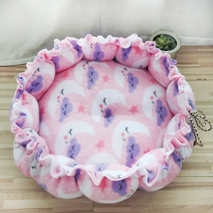 Soft Warm Nest Pet Cushion - Adjustable Drawstring Bed