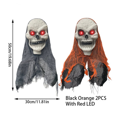 Halloween Hanging Skull Skeleton - Ghost Ornament Horror Props - Bascora