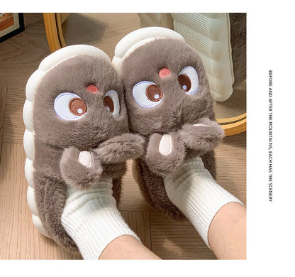 Women's Cotton Slippers - Warm Winter Indoor Shoes - Bascora