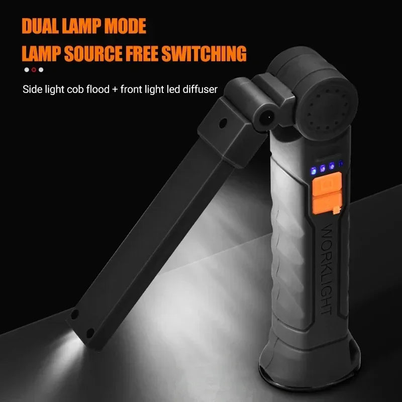 Lampe de travail magnétique - Torche LED rotative à 360°