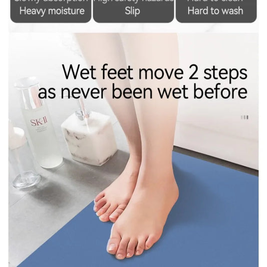 Double-Sided Diatomaceous Earth Bath Mat 40x60cm - Super Absorbent