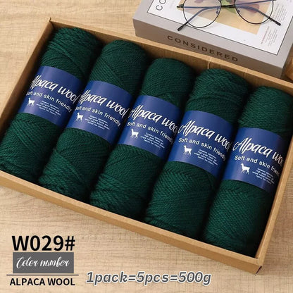 500g Coarse Hand-Weaving Alpaca Wool Yarn