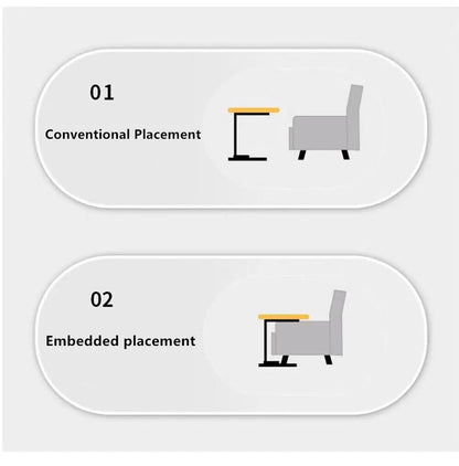 Adjustable C-Shaped Flip Sofa Side Table - Laptop Table