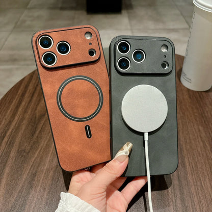 Magnetic Leather iPhone Case - All-Round Camera Protection - Bascora