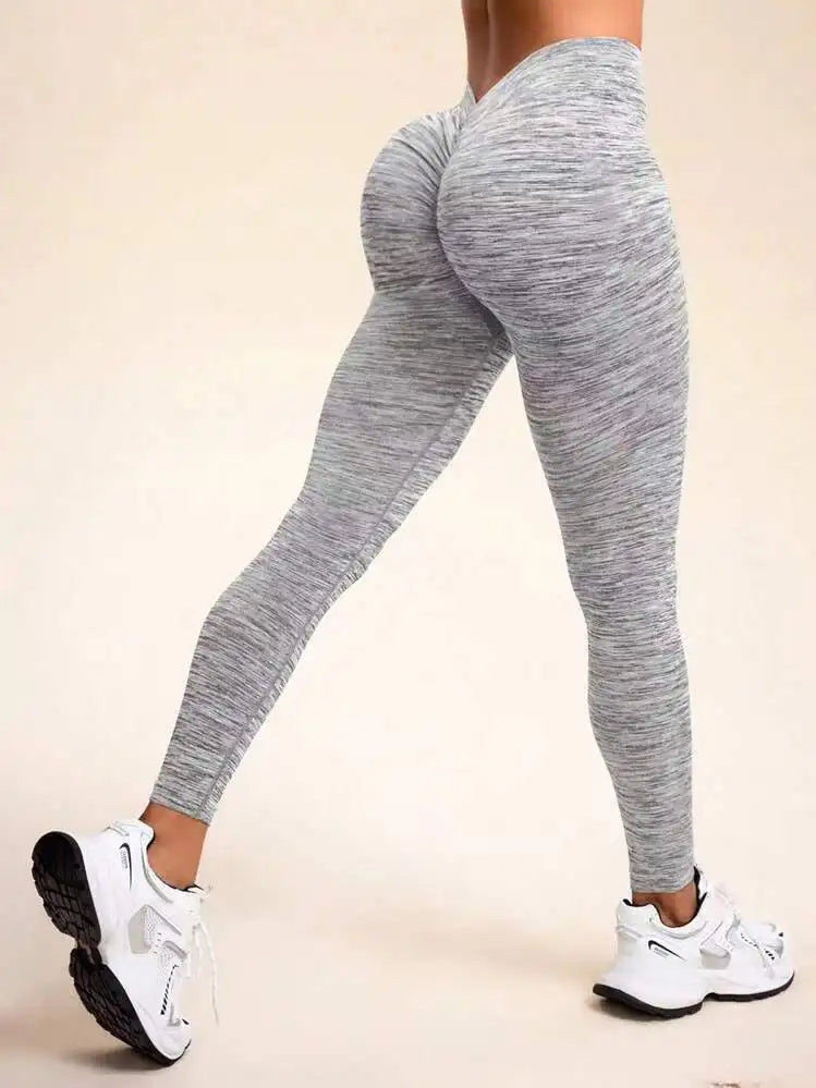 Women's V-Waist Butt Lifting Yoga Leggings - High Elastic Gym Wear