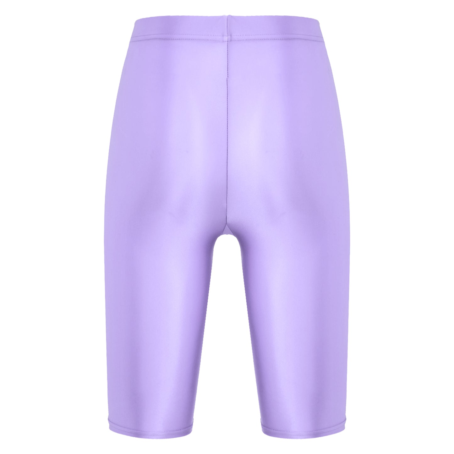 Women's High Waist Swim Shorts - Glossy Athletic Leggings Swimwear