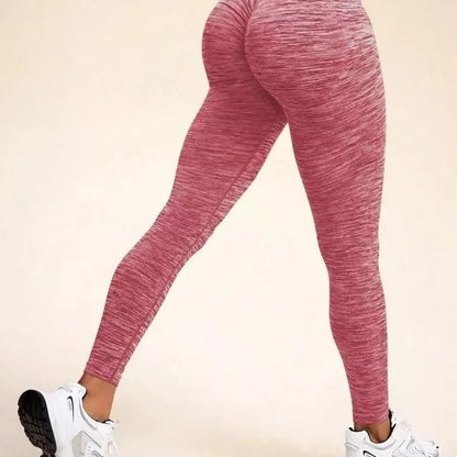Women's V-Waist Butt Lifting Yoga Leggings - High Elastic Gym Wear - Bascora