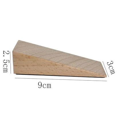 Wooden Door Stopper - No Drilling Required, Wear-Resistant Protection - Bascora
