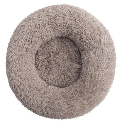 Round Plush Pet Bed - Super Soft for Large Dogs & Cats