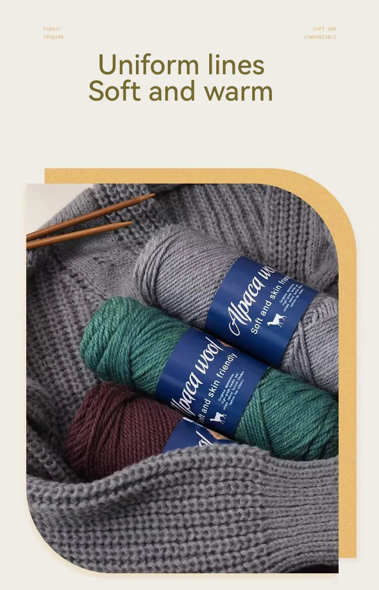 500g Coarse Hand-Weaving Alpaca Wool Yarn