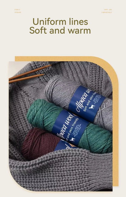 500g Coarse Hand-Weaving Alpaca Wool Yarn