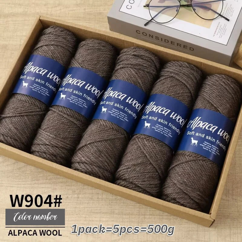500g Coarse Hand-Weaving Alpaca Wool Yarn