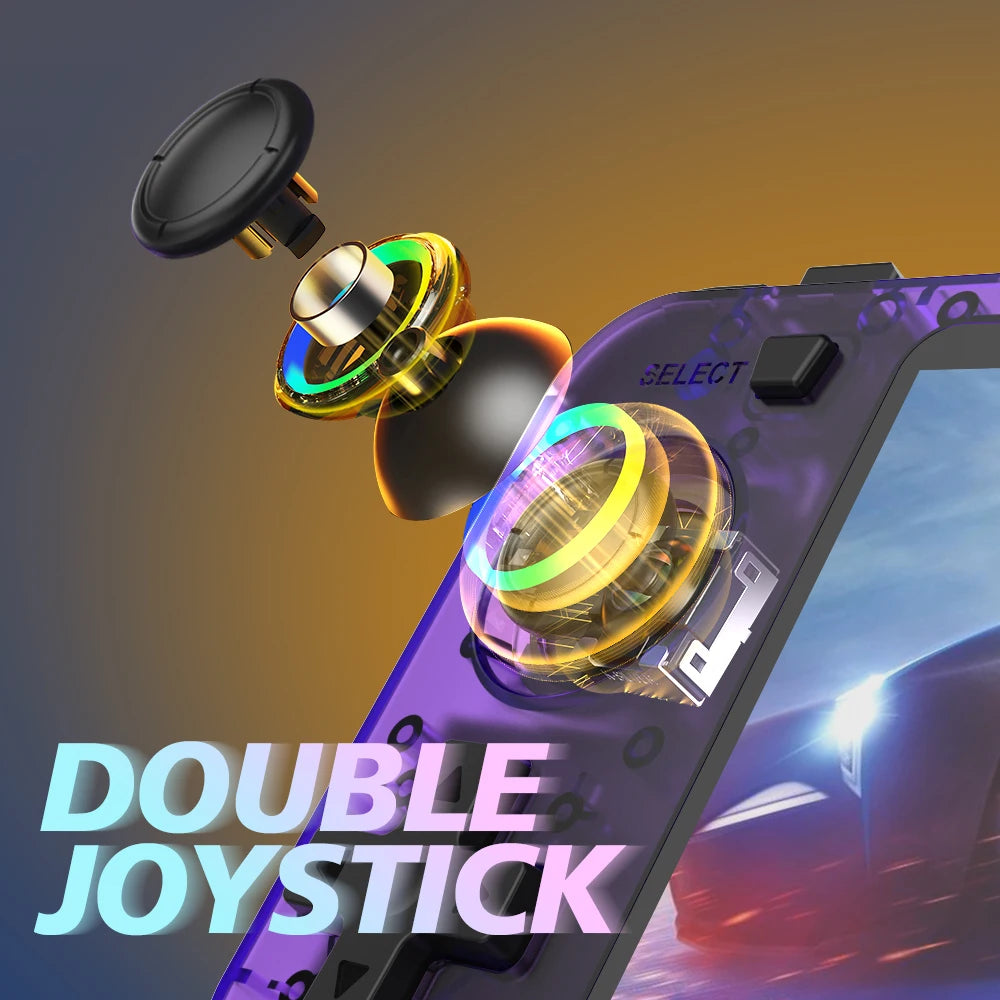 Gaming controller with double joystick on a colorful background