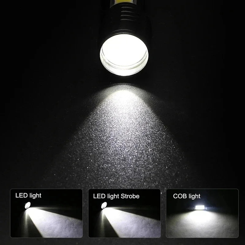 Mini lampe de poche rechargeable USB - Compacte et zoomable