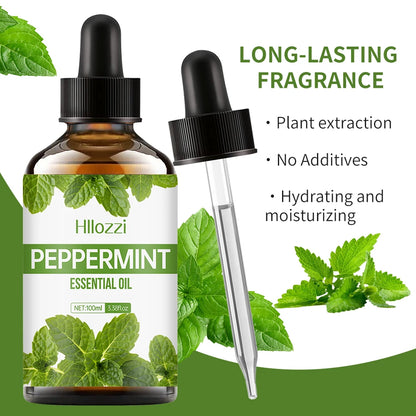 Peppermint Essential Oil - Body Massage & Aromatherapy Oil - Bascora