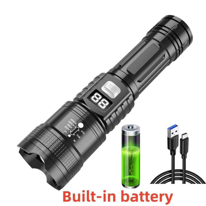 Emergency LED Flashlight - Multi-Function Camping Torch