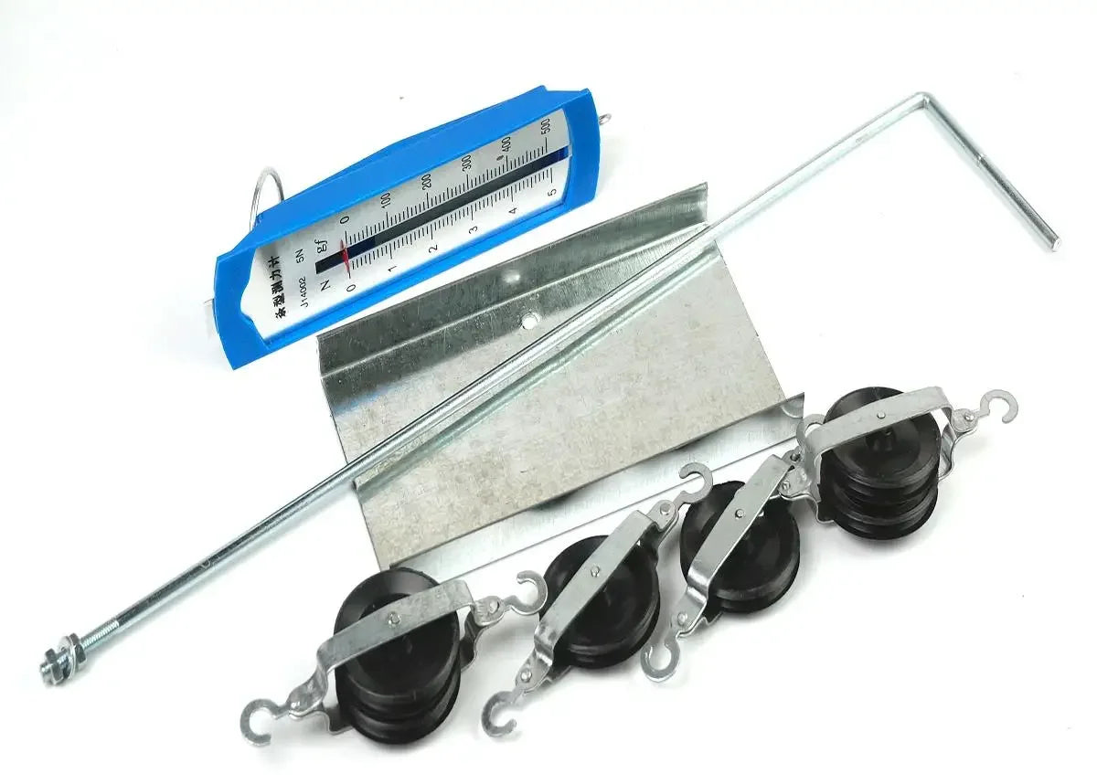 Conjunto de demostración de poleas de física - Material didáctico educativo