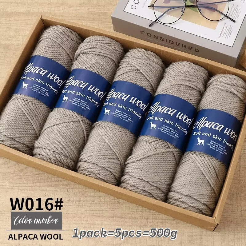 500g Coarse Hand-Weaving Alpaca Wool Yarn