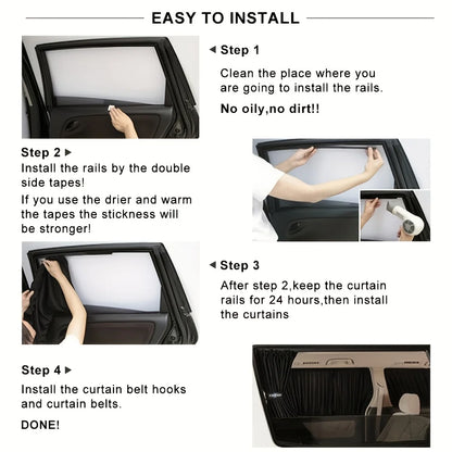 Car Sunshade | Side Window Sunshade Gear | Sunshade Curtain - Bascora