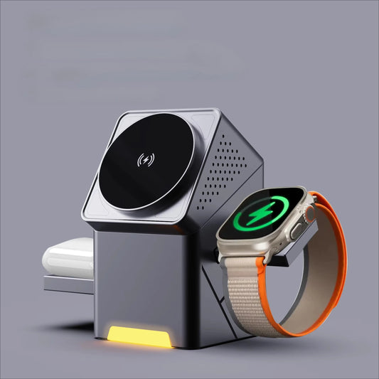 3-in-1 Wireless Charger 15W - Auto Rotation Pop-up Design