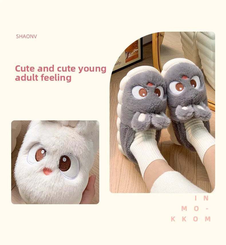 Women's Cotton Slippers - Warm Winter Indoor Shoes