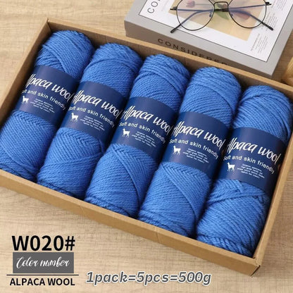 500g Coarse Hand-Weaving Alpaca Wool Yarn