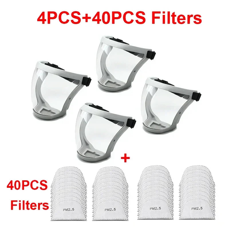 Máscara de protección facial completa - Protección de seguridad transparente