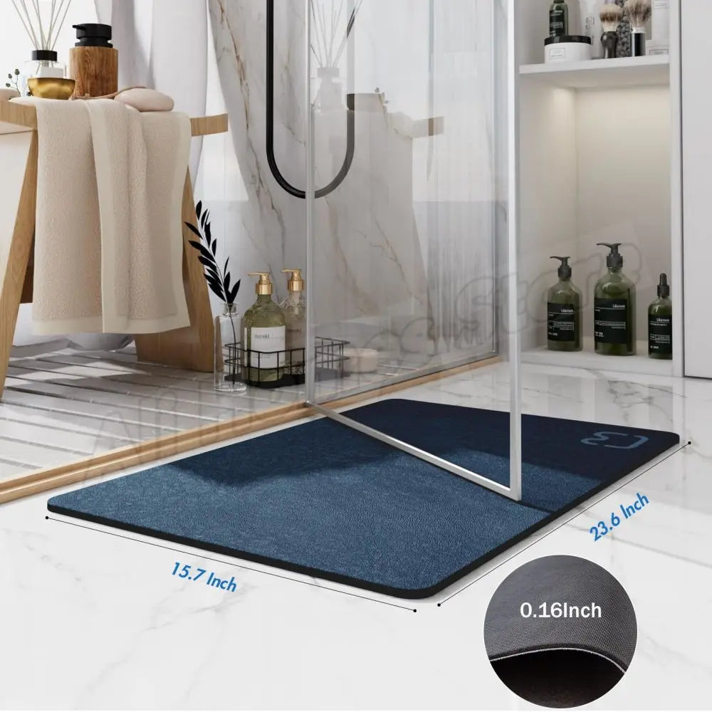 Premium Diatomite Stone Bath Mat - 3.5MM Thick Super Absorbent