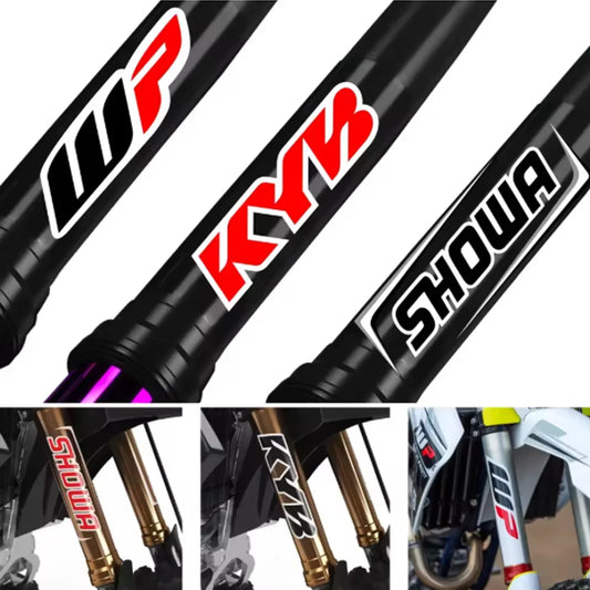 Collage of KYMCO and Showa suspension forks with brand logos.