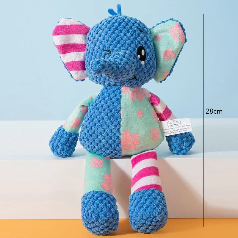 Jouet en peluche pour animaux de compagnie - Jouet interactif couineur pour animaux avec nettoyage des dents