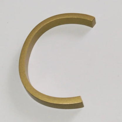 5 Inch Golden Floating Modern House Numbers - Premium Gold Address Signs - Bascora